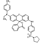CAS 登录号：85223-12-7， 6'-[乙基(4-甲基苯基)氨基]-2'-{[4-(1-吡咯烷基磺酰基)苯基]氨基}-3H-螺[2-苯并呋喃-1,9'-氧杂蒽]-3-酮