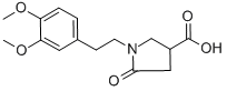 CAS#: 85263-80-5, 1-(3,4-Dimethoxyphenethyl)-5-Oxo-3-Pyrrolidinecarboxylic Acid
