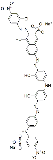 CAS 登录号：85391-43-1， 3-[(2-氯-4-硝基苯基)偶氮]-4-羟基-7-[[2-羟基-4-[[3-羟基-4-[[4-[(4-硝基-2-磺酸基苯基)氨基]苯基]偶氮]苯基]氨基]苯基]偶氮]萘-2-磺酸二钠