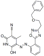 CAS#: 85409-71-8, 1,2-Dihydro-6-Hydroxy-4-Methyl-2-Oxo-5-[[2-[3-[2-(Phenylmethoxy)Ethyl]-1,2,4-Oxadiazol-5-Yl]Phenyl]Azo]Nicotinonitrile