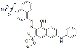 CAS 登录号：85455-46-5， 4-[[1-羟基-6-(苯基氨基)-3-磺酸基-2-萘基]偶氮]萘磺酸二钠
