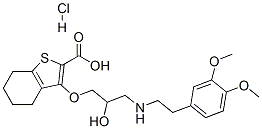 CAS#: 85462-89-1, 3-[3-[2-(3,4-Dimethoxyphenyl)Ethylamino]-2-Hydroxy-Propoxy]-4,5,6,7-Tetrahydrobenzothiophene-2-Carboxylic Acid Hydrochloride