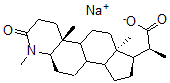 CAS 登录号:85531-68-6, 4-甲基-4-氮杂-3-氧代-5alpha-孕甾烷-20-羧酸钠