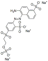 CAS 登录号：85536-93-2， 6-氨基-5-[[2-磺基-4-[[2-(磺基氧基)乙基]磺酰基]苯基]偶氮]萘-1-磺酸钠盐