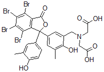 CAS 登录号:85563-15-1, 4,5,6,7-四溴-2-甲酚酞-3'-甲基亚氨基二乙酸