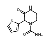 CAS#: 85607-33-6, 3-Oxo-2-(2-thienyl)-1-piperazinecarboxamide