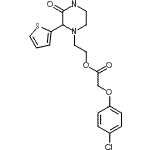 CAS#: 85607-45-0, 2-[3-Oxo-2-(2-thienyl)-1-piperazinyl]ethyl (4-chlorophenoxy)acetate