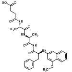 CAS 登录号：85613-77-0， N-(3-羧基丙酰)-L-丙氨酰-N-{(2S)-2-[(4-甲氧基-2-萘基)氨基]-3-苯基丙酰基}-L-丙氨酰胺