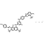 CAS#: 85650-61-9, Trisodium 5-[(4-chloro-6-{[4-(6-methyl-7-sulfonato-1,3-benzothiazol-2-yl)phenyl]amino}-1,3,5-triazin-2-yl)amino]-4-hydroxy-3-[(4-methylphenyl)diazenyl]-2,7-naphthalenedisulfonate