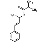 CAS 登录号：85665-80-1， (3E)-4-苯基-3-丁烯-2-基2-甲基丙酸酯