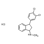 CAS#: 85721-00-2, 3-(3,4-Dichlorophenyl)-N-methyl-1-indanamine hydrochloride (1:1)