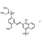 CAS 登录号：85721-12-6， 钠3-{[5-(二乙基氨基磺酰基)-2-甲氧基苯基]偶氮}-4-羟基-1-萘磺酸酯