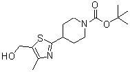 CAS#: 857283-66-0, 2-Methyl-2-propanyl 4-[5-(hydroxymethyl)-4-methyl-1,3-thiazol-2-yl]-1-piperidinecarboxylate