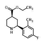 CAS 登录号：857357-08-5， 乙基(2S,4R)-2-(4-氟-2-甲基苯基)-4-哌啶羧酸酯