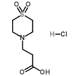 CAS#: 857473-42-8, 3-(1,1-Dioxido-4-thiomorpholinyl)propanoic acid hydrochloride (1:1)