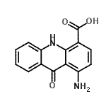 CAS 登录号：857616-10-5， 1-氨基-9-氧代-9,10-二氢-4-吖啶羧酸
