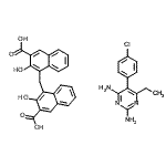 CAS 登录号：85819-86-9， 4,4'-亚甲基二(3-羟基-2-萘甲酸)-5-(4-氯苯基)-6-乙基-2,4-嘧啶二胺(1:1)