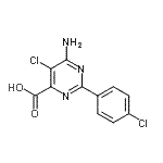 CAS 登录号:858955-38-1, 6-氨基-5-氯-2-(4-氯苯基)-4-嘧啶羧酸