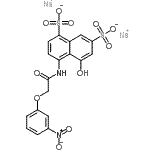 CAS#: 85896-02-2, Disodium 5-hydroxy-4-{[(3-nitrophenoxy)acetyl]amino}-1,7-naphthalenedisulfonate