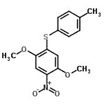 CAS 登录号：85896-13-5， 1,4-二甲氧基-2-[(4-甲基苯基)硫基]-5-硝基苯