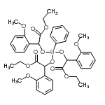 CAS#: 85912-48-7, Ethyl 4-[2-ethoxy-1-(2-methoxyphenyl)-2-oxoethoxy]-2,6-bis(2-methoxyphenyl)-7-oxo-4-phenyl-3,5,8-trioxa-4-siladecan-1-oate