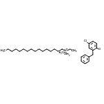 CAS 登录号：85940-53-0， N-乙基-N,N-二甲基-1-十六烷铵2-苄基-4-氯苯酚
