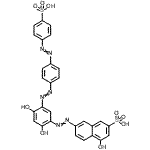 CAS#: 85959-25-7, 7-{[2,4-Dihydroxy-5-({4-[(4-sulfophenyl)diazenyl]phenyl}diazenyl)phenyl]diazenyl}-4-hydroxy-2-naphthalenesulfonic acid
