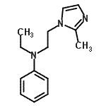 CAS 登录号：85959-33-7， N-乙基-N-[2-(2-甲基-1H-咪唑-1-基)乙基]苯胺