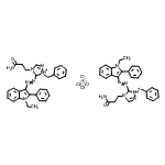 CAS#: 85959-70-2, Bis{4-(3-amino-3-oxopropyl)-1-benzyl-5-[(1-ethyl-2-phenyl-1H-indol-3-yl)diazenyl]-4,5-dihydro-1H-1,2,4-triazol-1-ium} tetrachlorozincate(2-)