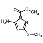 CAS#: 86009-00-9, Methyl 5-amino-3-(methylsulfanyl)-1H-1,2,4-triazole-1-carboxylate