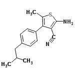 CAS#: 861408-82-4, 2-Amino-4-(4-isobutylphenyl)-5-methyl-3-thiophenecarbonitrile