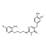 CAS#: 86181-44-4, 2-{[4-(5-Bromo-3-methyl-2-pyridinyl)butyl]amino}-5-[(6-methyl-1-oxido-3-pyridinyl)methyl]-4(3H)-pyrimidinone