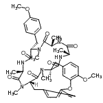 CAS#: 86229-97-2, (1S,4R,7S,10S,13S,16S)-24-Methoxy-10-(4-methoxybenzyl)-4,7,9,13,15,29-hexamethyl-22-oxa-3,6,9,12,15,29-hexaazatetracyclo[14.12.2.2<sup>18,21</sup>.1<sup>23,27</sup>]tritriaconta-18,20,23(31),24,26,32-hexaene-2,5,8,11,1 4,30-hexone