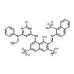 CAS#: 86244-36-2, 5-({4-Chloro-6-[ethyl(phenyl)amino]-1,3,5-triazin-2-yl}amino)-4-hydroxy-3-[(1-sulfo-2-naphthyl)diazenyl]-2,7-naphthalenedisulfonic acid