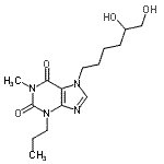 CAS#: 86257-34-3, 7-(5,6-Dihydroxyhexyl)-1-methyl-3-propyl-3,7-dihydro-1H-purine-2,6-dione