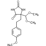 CAS 登录号：86321-57-5， 5-(二甲氧基甲基)-5-[2-(4-甲氧基苯基)乙基]-2,4-咪唑烷二酮