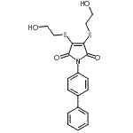 CAS 登录号：863886-38-8， 1-(4-联苯基)-3,4-二[(2-羟基乙基)硫基]-1H-吡咯-2,5-二酮