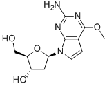 CAS 登录号：86392-74-7， 7-(2-脱氧-beta-D-赤式-呋喃戊糖基)-4-甲氧基-7H-吡咯并[2,3-d]嘧啶-2-胺