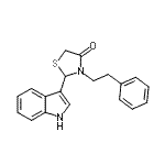 CAS#: 86427-44-3, 2-(1H-Indol-3-yl)-3-(2-phenylethyl)-1,3-thiazolidin-4-one