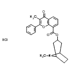 CAS#: 86433-55-8, 8-Methyl-8-azabicyclo[3.2.1]oct-3-yl 3-methyl-4-oxo-2-phenyl-4H-chromene-8-carboxylate hydrochloride (1:1)