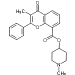 CAS#: 86433-60-5, 1-Methyl-4-piperidinyl 3-methyl-4-oxo-2-phenyl-4H-chromene-8-carboxylate