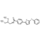 CAS#: 864685-28-9, N-(2,2-Dimethoxyethyl)-6-[5-(phenylsulfanyl)-2-thienyl]nicotinamide