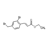 CAS 登录号：864759-54-6， 乙基(2E)-3-[2-溴-4-(溴甲基)苯基]丙烯酸酯