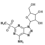 CAS#: 86480-37-7, 5-(Methylsulfonyl)-3-pentofuranosyl-3H-[1,2,3]triazolo[4,5-d]pyrimidin-7-amine