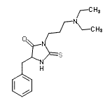 CAS 登录号：86503-21-1， 5-苄基-3-[3-(二乙基氨基)丙基]-2-硫代-4-咪唑烷酮
