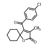 CAS#: 86560-08-9, 4-(4-Chlorobenzoyl)-3-methyl-1-oxaspiro[4.5]dec-3-en-2-one