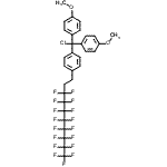 CAS#: 865758-36-7, 1,1'-{Chloro[4-(3,3,4,4,5,5,6,6,7,7,8,8,9,9,10,10,10-heptadecafluorodecyl)phenyl]methylene}bis(4-methoxybenzene)