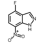 CAS#: 866144-02-7, 4-Fluoro-7-nitro-1H-indazole