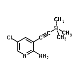 CAS 登录号：866318-90-3， 5-氯-3-[(三甲基硅烷基)乙炔基]-2-吡啶胺