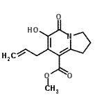 CAS 登录号：866393-51-3， 甲基7-烯丙基-6-羟基-5-氧代-1,2,3,5-四氢-8-吲嗪羧酸酯